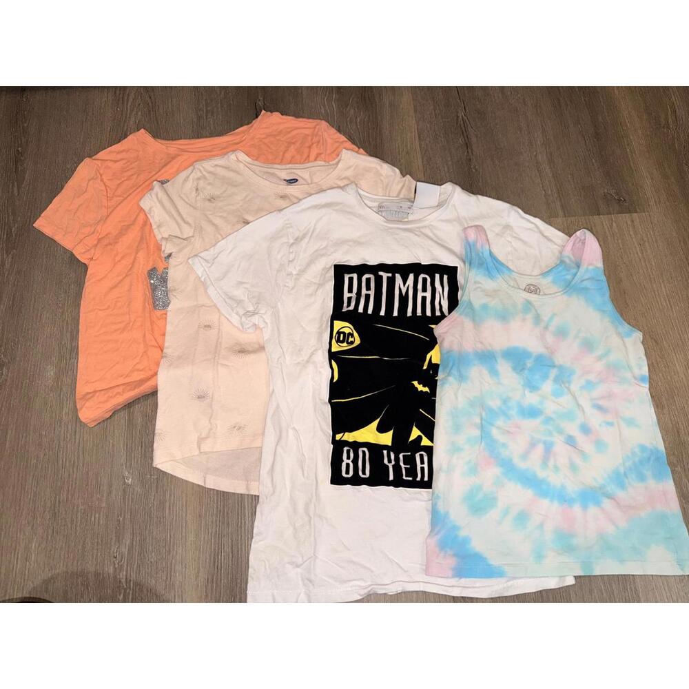 Lot of 4 Casual Graphic and Tie-Dye Tops
